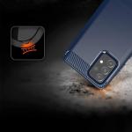 Carcasa Flexible Carbon compatibila cu Samsung Galaxy A52 4G/5G Blue 3 - lerato.ro