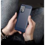 Carcasa Flexible Carbon compatibila cu Samsung Galaxy A52 4G/5G Blue 7 - lerato.ro