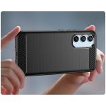 Carcasa Flexible Carbon compatibila cu Samsung Galaxy A54 5G Black 8 - lerato.ro