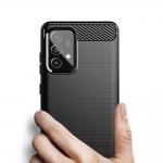 Carcasa Flexible Carbon compatibila cu Samsung Galaxy A72 Black 4 - lerato.ro