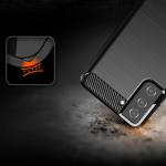 Carcasa Flexible Carbon compatibila cu Samsung Galaxy S21 Plus Black