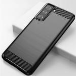Carcasa Flexible Carbon compatibila cu Samsung Galaxy S21 Black