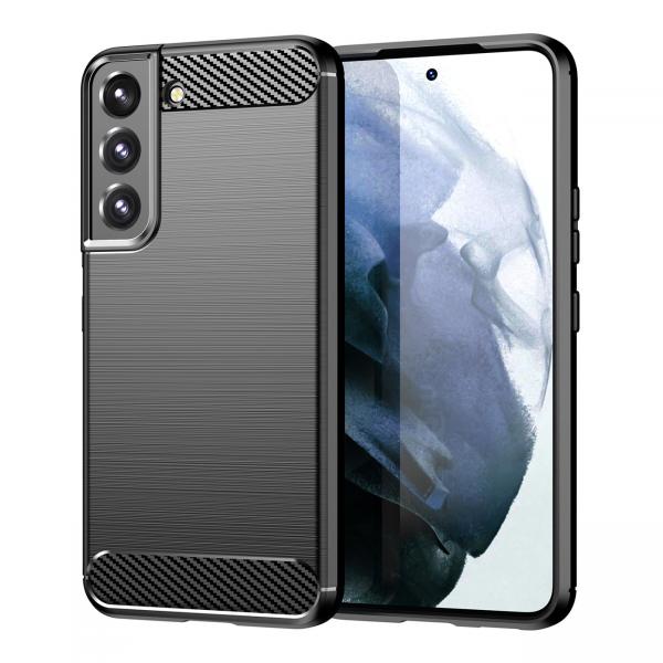 Carcasa Flexible Carbon compatibila cu Samsung Galaxy S22 Plus Black