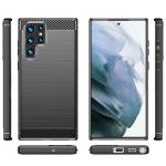 Carcasa Flexible Carbon compatibila cu Samsung Galaxy S22 Ultra Black 4 - lerato.ro