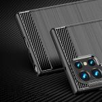 Carcasa Flexible Carbon compatibila cu Samsung Galaxy S22 Ultra Black 7 - lerato.ro