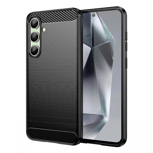 Carcasa Flexible Carbon compatibila cu Samsung Galaxy S24 FE Black