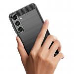 Carcasa Flexible Carbon compatibila cu Samsung Galaxy S24 Plus Black 11 - lerato.ro