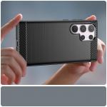 Carcasa Flexible Carbon compatibila cu Samsung Galaxy S24 Ultra Black 12 - lerato.ro