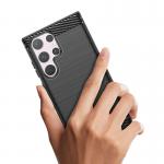 Carcasa Flexible Carbon compatibila cu Samsung Galaxy S24 Ultra Black 6 - lerato.ro