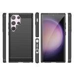 Carcasa Flexible Carbon compatibila cu Samsung Galaxy S24 Ultra Black 7 - lerato.ro