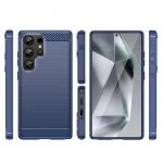 Carcasa Flexible Carbon compatibila cu Samsung Galaxy S25 Ultra Blue 5 - lerato.ro
