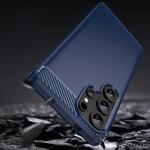 Carcasa Flexible Carbon compatibila cu Samsung Galaxy S25 Ultra Blue 6 - lerato.ro