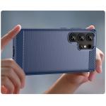 Carcasa Flexible Carbon compatibila cu Samsung Galaxy S25 Ultra Blue 7 - lerato.ro