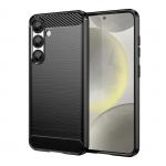 Carcasa Flexible Carbon compatibila cu Samsung Galaxy S25 Black 2 - lerato.ro