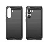 Carcasa Flexible Carbon compatibila cu Samsung Galaxy S25 Black 4 - lerato.ro