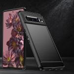 Carcasa Flexible Carbon compatibila cu Google Pixel 7 Pro Black 5 - lerato.ro