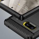Carcasa Flexible Carbon compatibila cu Google Pixel 7a Black 4 - lerato.ro
