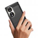 Carcasa Flexible Carbon compatibila cu Honor 90 Black 5 - lerato.ro