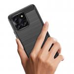 Carcasa Flexible Carbon compatibila cu Honor X6a Black 3 - lerato.ro