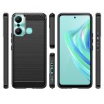 Carcasa Flexible Carbon compatibila cu Infinix Hot 20 Play Black 3 - lerato.ro