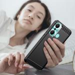 Carcasa Flexible Carbon compatibila cu Infinix Hot 20 Play Black 4 - lerato.ro