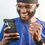 Carcasa Flexible Carbon compatibila cu Infinix Hot 20 Black 5 - lerato.ro