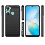 Carcasa Flexible Carbon compatibila cu Infinix Hot 12 Pro Black 3 - lerato.ro