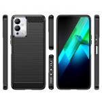 Carcasa Flexible Carbon compatibila cu Infinix Note 12i Black 8 - lerato.ro