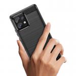 Carcasa Flexible Carbon compatibila cu Motorola Edge 40 Pro Black 5 - lerato.ro