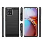 Carcasa Flexible Carbon compatibila cu Motorola Edge Plus 2023 / Moto X40 / Moto X40 Pro Black 4 - lerato.ro