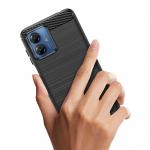 Carcasa Flexible Carbon compatibila cu Motorola Moto G14 Black 6 - lerato.ro