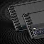 Carcasa Flexible Carbon compatibila cu Motorola Moto G200 5G / Edge S30 Black 5 - lerato.ro