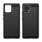 Carcasa Flexible Carbon compatibila cu Motorola Moto G72 Black 6 - lerato.ro