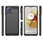 Carcasa Flexible Carbon compatibila cu Motorola Moto G73 5G Black 8 - lerato.ro