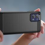 Carcasa Flexible Carbon compatibila cu Motorola Moto G73 5G Black 4 - lerato.ro