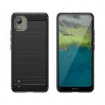 Carcasa Flexible Carbon compatibila cu Nokia C110 Black 3 - lerato.ro