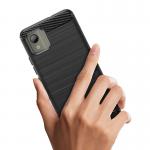 Carcasa Flexible Carbon compatibila cu Nokia C110 Black 6 - lerato.ro