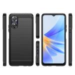 Carcasa Flexible Carbon compatibila cu Oppo A17 Black 10 - lerato.ro