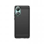 Carcasa Flexible Carbon compatibila cu Oppo A78 4G Black 2 - lerato.ro