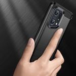 Carcasa Flexible Carbon compatibila cu Oppo Find X5 Black 10 - lerato.ro