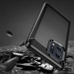 Carcasa Flexible Carbon compatibila cu Oppo Find X5 Black 5 - lerato.ro