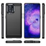 Carcasa Flexible Carbon compatibila cu Oppo Find X5 Black 6 - lerato.ro