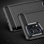 Carcasa Flexible Carbon compatibila cu Oppo Find X5 Black 4 - lerato.ro