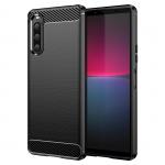 Carcasa Flexible Carbon compatibila cu Sony Xperia 10 V Black 2 - lerato.ro