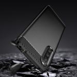 Carcasa Flexible Carbon compatibila cu Sony Xperia 10 V Black 4 - lerato.ro