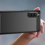 Carcasa Flexible Carbon compatibila cu Sony Xperia 10 V Black 3 - lerato.ro