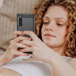 Carcasa Flexible Carbon compatibila cu Sony Xperia 10 V Black 9 - lerato.ro