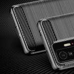Carcasa Flexible Carbon compatibila cu Xiaomi 11T / 11T Pro Black