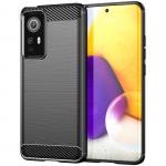 Carcasa Flexible Carbon compatibila cu Xiaomi 12 / 12X Black 2 - lerato.ro