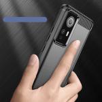 Carcasa Flexible Carbon compatibila cu Xiaomi 12 / 12X Black 5 - lerato.ro